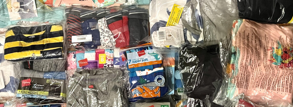 A pile of pajamas for the kids at Stony Brook Children's Hospital