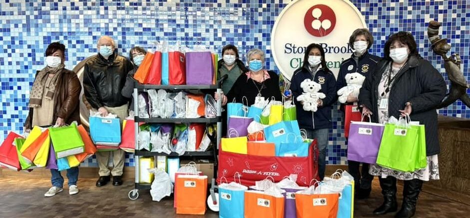The Spencer Foundation and Lions Club District 20K2 delivering gift bags to Stony Brook Children's Hospital