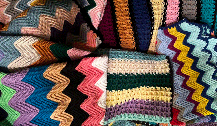 Beautiful handmade blankets donated to WeCare Blankets