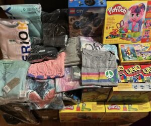 Pajamas, Uno cards, PlayDoh and Lego sets donated to Stony Brook Children's Hospital